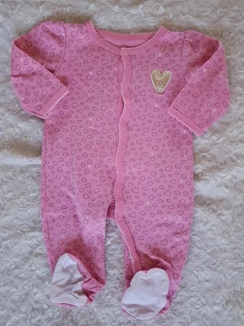Pyjama fille 9 mois 74 cm en coton ouverture devant