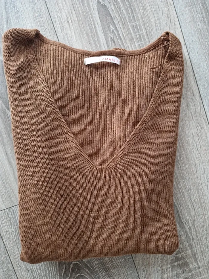 Pull col V Camaïeu - photo numéro 2