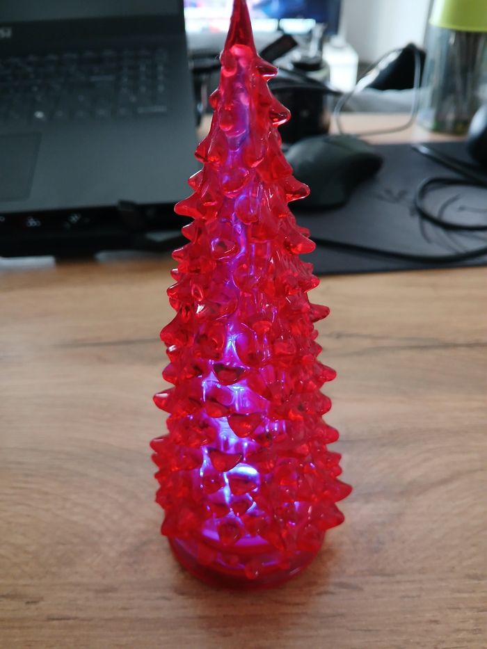 DECORATION DE NOEL SAPIN ROUGE LUMINEUX - photo numéro 2