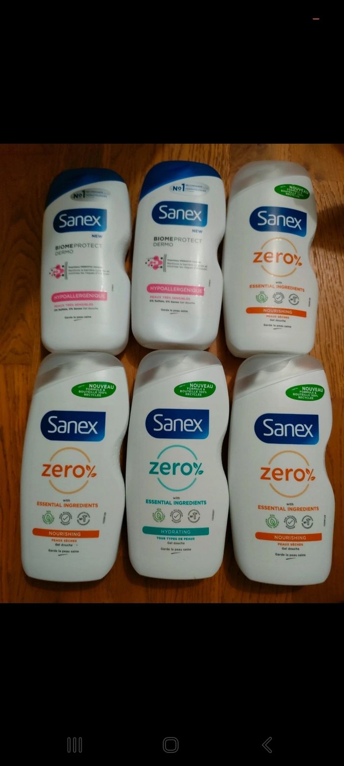 Gel douche sanex 2€50 l'unité