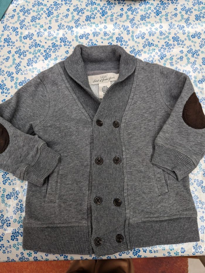 Gilet en sweat gris H&M 12-18 mois