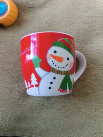 Mug de Noël rouge Fizzy 8.5 cm.