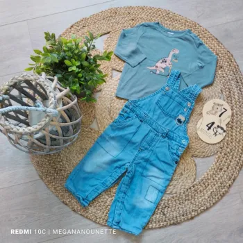 🦕 Adorable ensemble garçon Orchestra – Taille 9-12 mois 74 cm