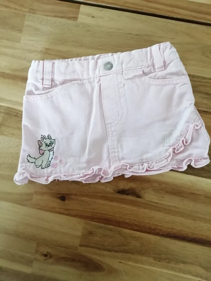 Jupe en jean rose Aristochat H&M disney