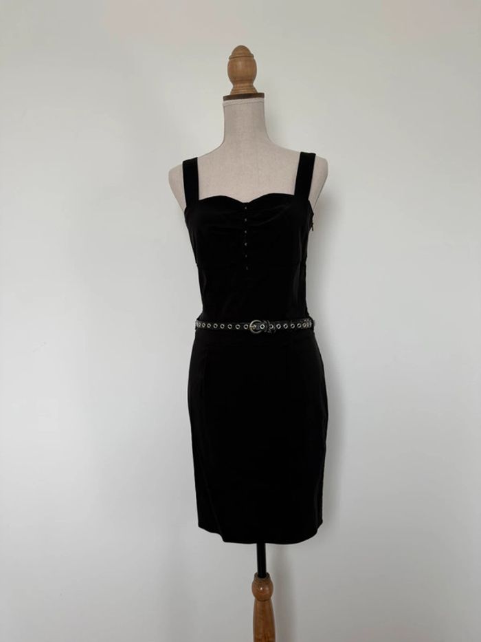 Robe tunique noir neuf Kleid dress Vestido Vestito jurk jumpsuit femme mujer donna woman bretelle - photo numéro 5
