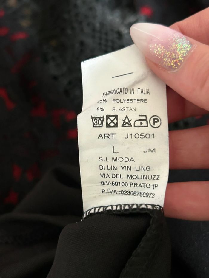 Robe noire et rouge neuve sans manches Miss One taille L (taille petit) - photo numéro 16