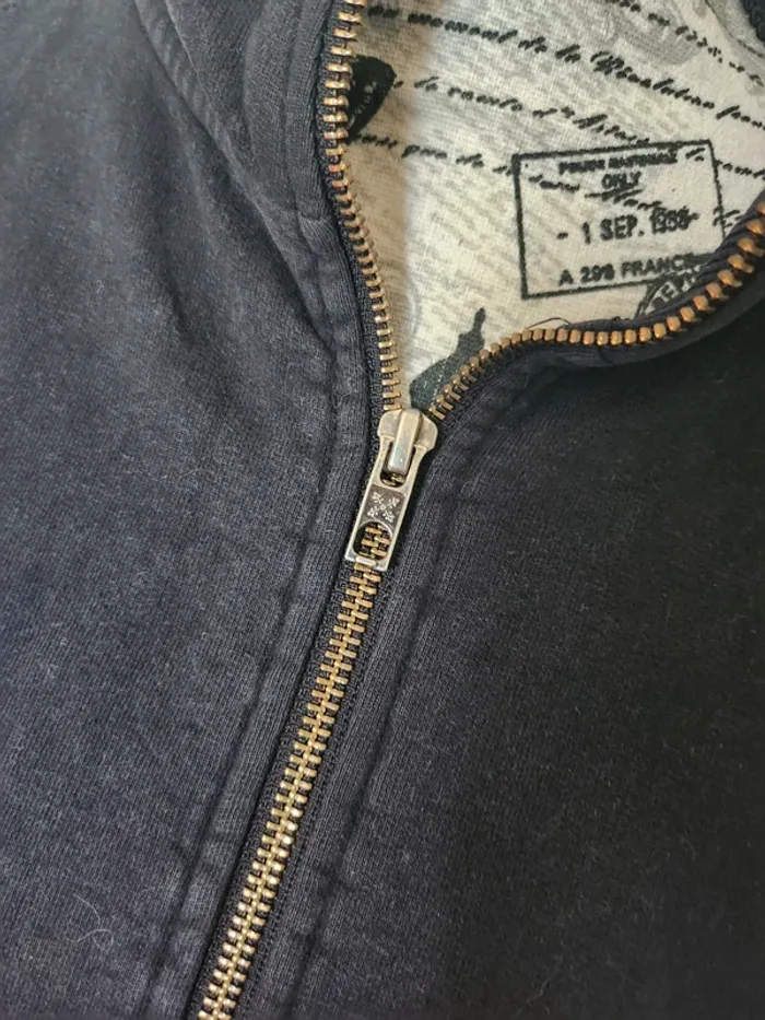 Veste Oxbow noire zippée L – Artworks, dos brodé original - photo numéro 6