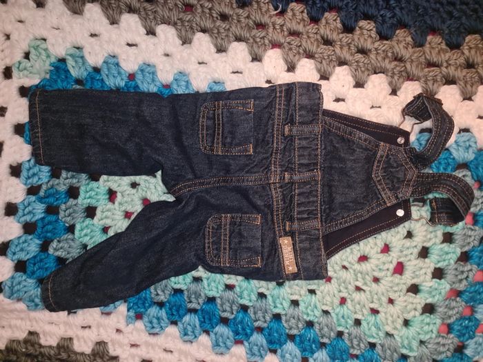 Salopette jeans 6 mois - photo numéro 3