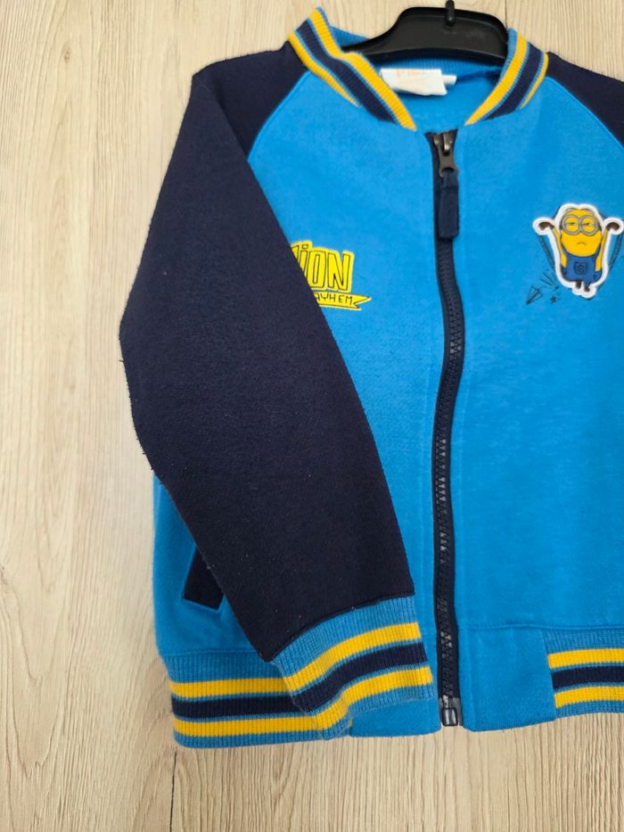 GILET GARÇON MINIONS MINIONS BLEU TURQUOISE /BLEU MARINE 3ANS MARQUE DESPICABLE ME MINIONS MADE - photo numéro 5