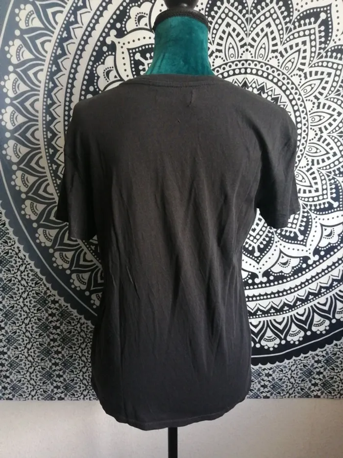 Tee-shirt noir imprimé glace licorne et don't be basic / bershka / (L) - photo numéro 4