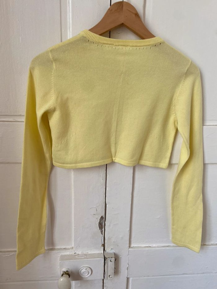 Boléro Okaïdi neuf jaune taille 12 ans - photo numéro 2