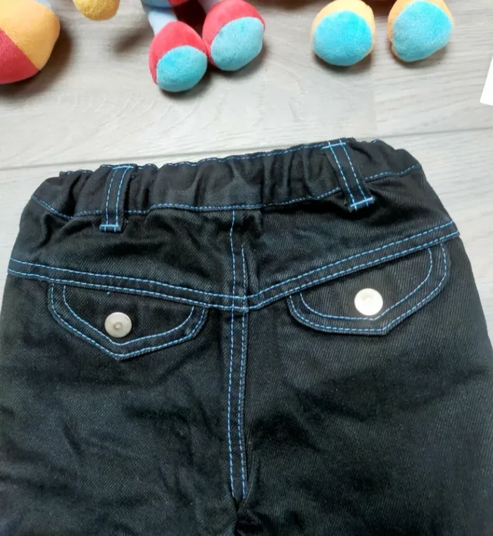 Pantacourt bleu brut bébé garçon 9 mois In Extenso - photo numéro 7