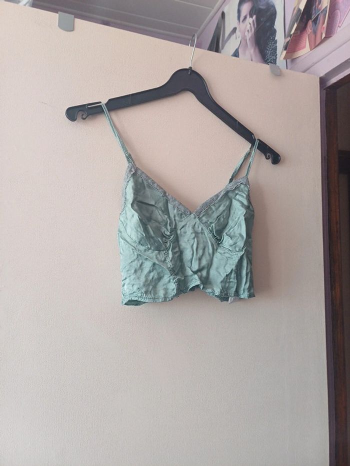 Crop top vert d'eau 36