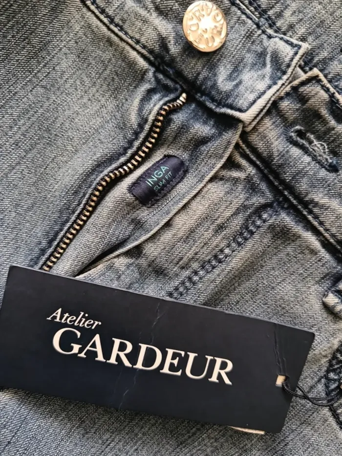 Jean marque allemande Atelier Gardeur ,slim fit ,taille haute ,stretch - photo numéro 10