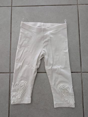 Legging court blanc
