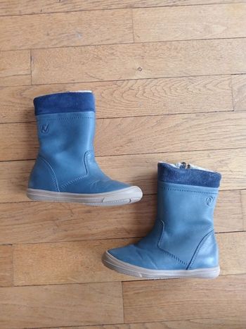 Bottines fourrées montantes cuir garçon fille Naturino semelle souple pointure 24 