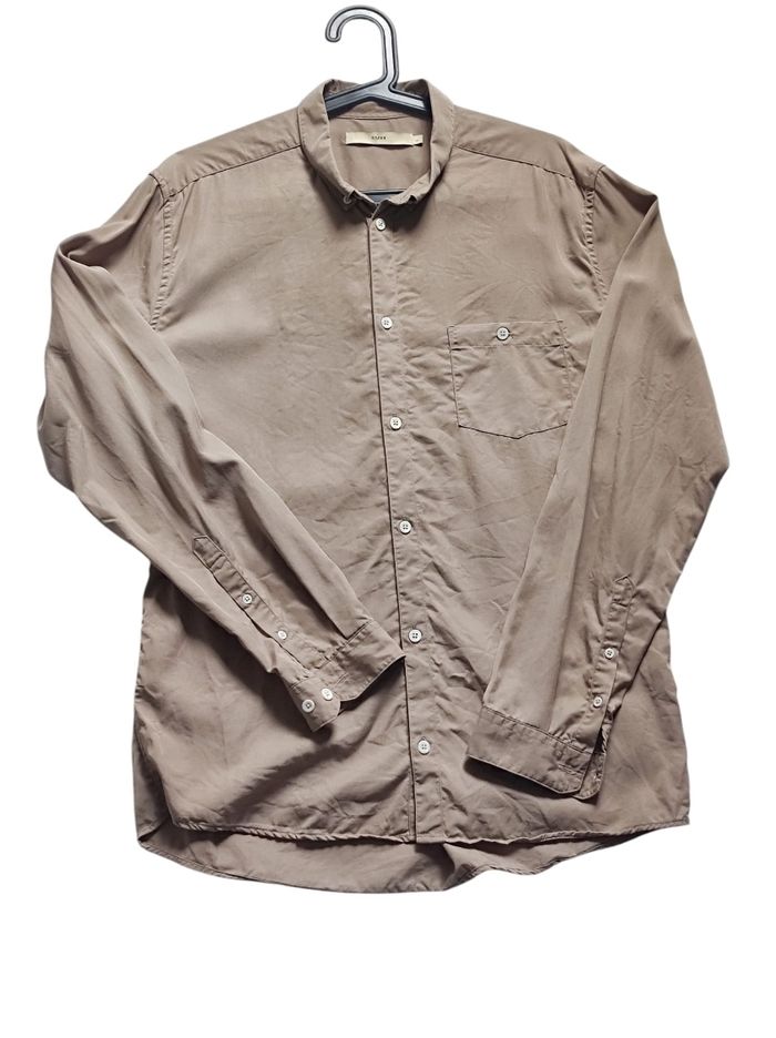 Chemise taupe en lyocell taille L