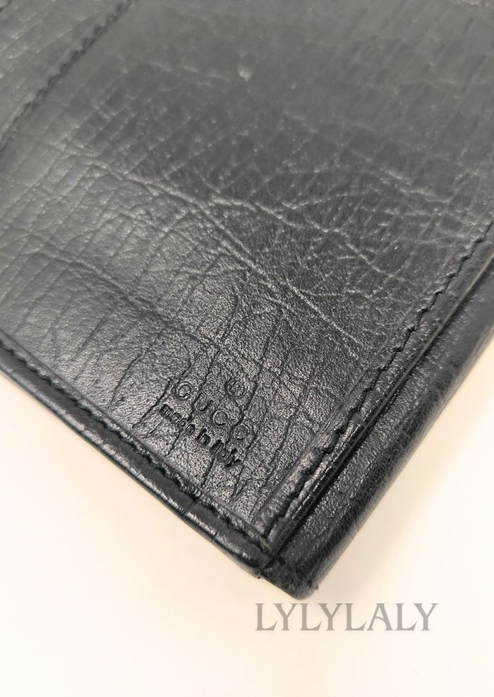 Portefeuille Gucci authentique GG monogram noir & cuir – Made in Italy - photo numéro 9