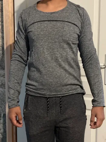 Pull léger homme gris H&M