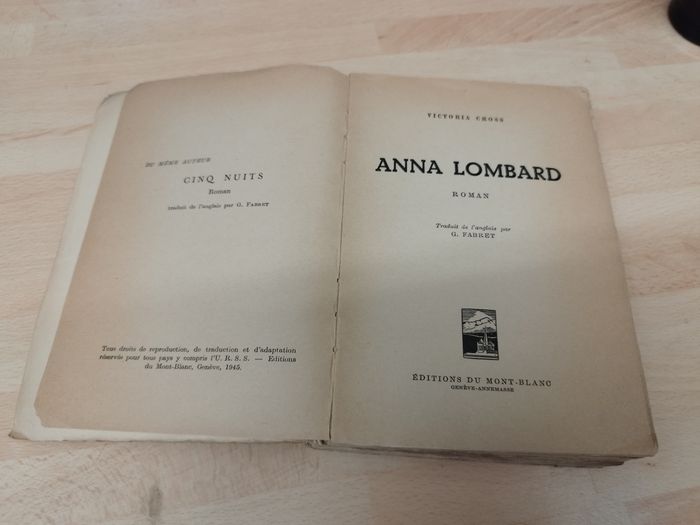VICTORIA CROSS

Anna Lombard

Roman

Traduit de l'anglais par

G. FABRET - photo numéro 3