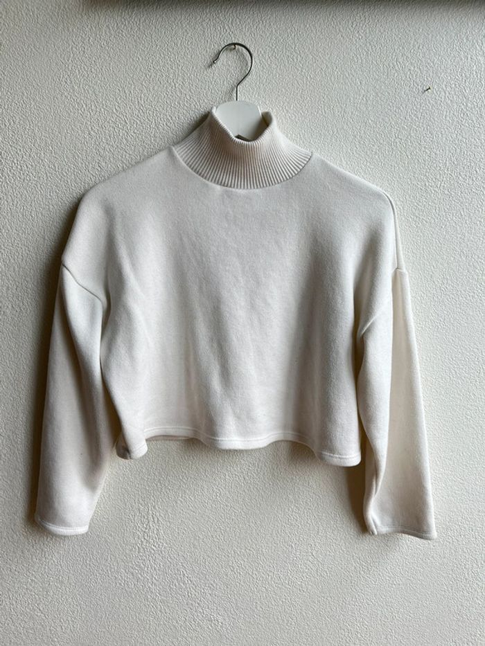Pull Crop blanc taille S
