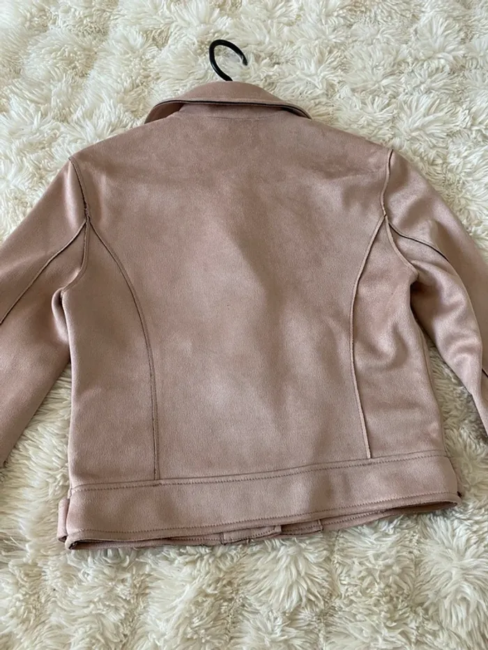 Perfecto rose poudré en daim taille 34 - photo numéro 5