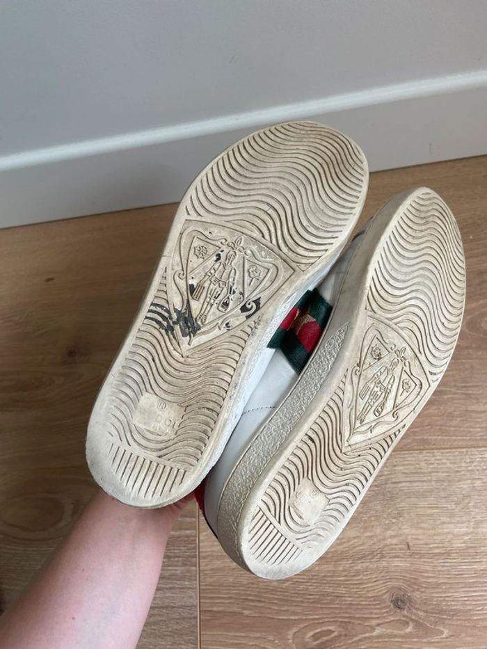 Baskets Gucci blanches à motifs coccinelle et ananas - photo numéro 4
