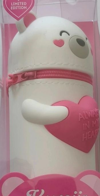 Légami Trousse St Valentin 2025.Ours cœur rose fuchsia 
