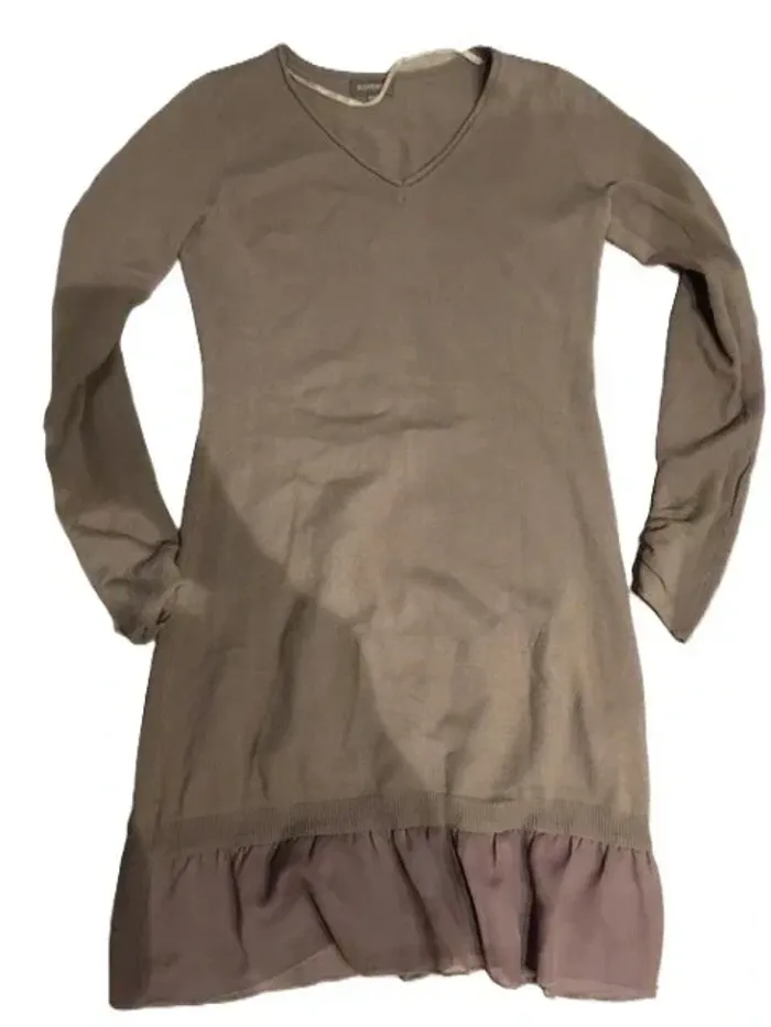 👗 Robe laine marron – Manches longues – Taille 38/40 – In Extenso - photo numéro 2