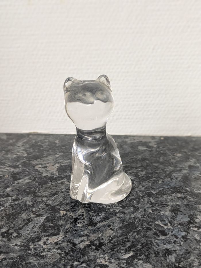 Figurine chat en verre - photo numéro 3