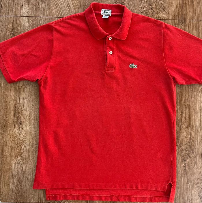 Polo/chemise/t.shirt rouge Lacoste pour homme, taille XL - photo numéro 2