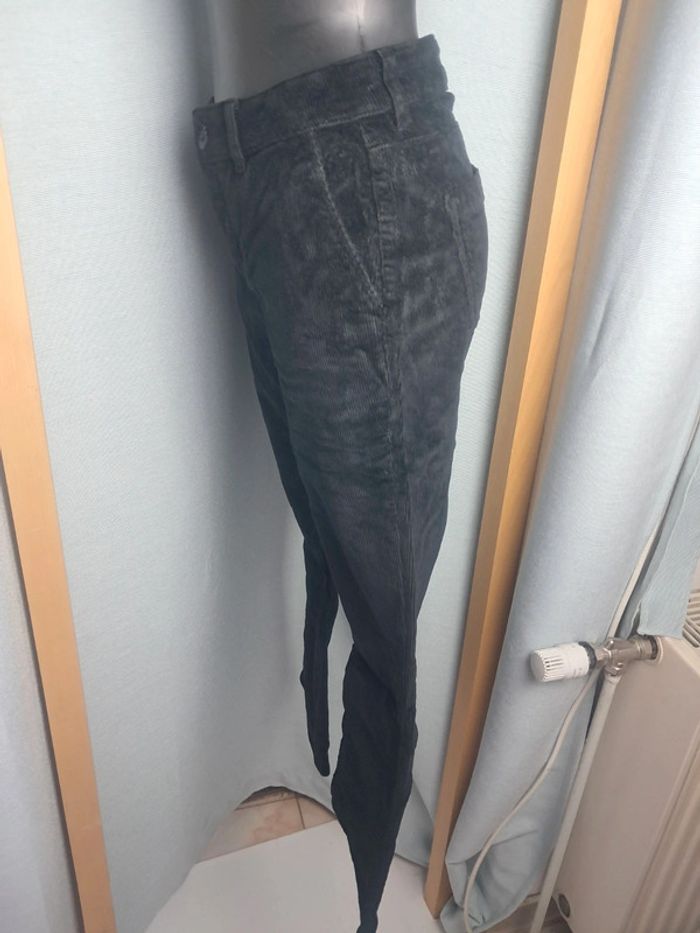 Happy pantalon velour noir pat d eph T. 36 en tbe - photo numéro 7