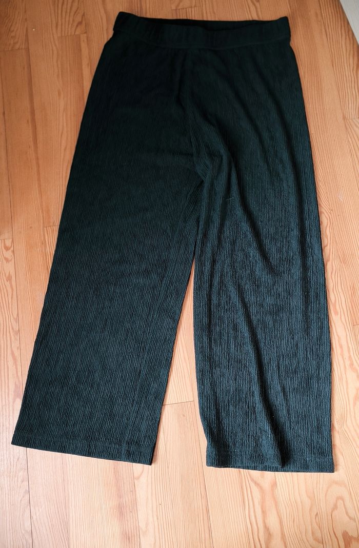 Pantalon fluide tissu côtelé