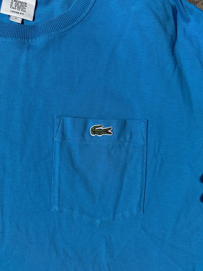 T-shirt Lacoste LIVE bleu unisexe loose fit – Taille XL - photo numéro 2