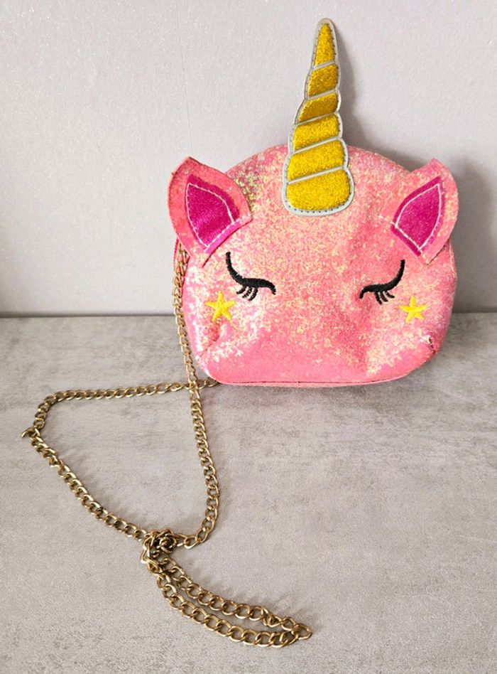 Petit sac licorne pailleté