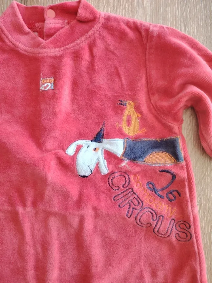 Pyjama velours 1 pièce - photo numéro 2