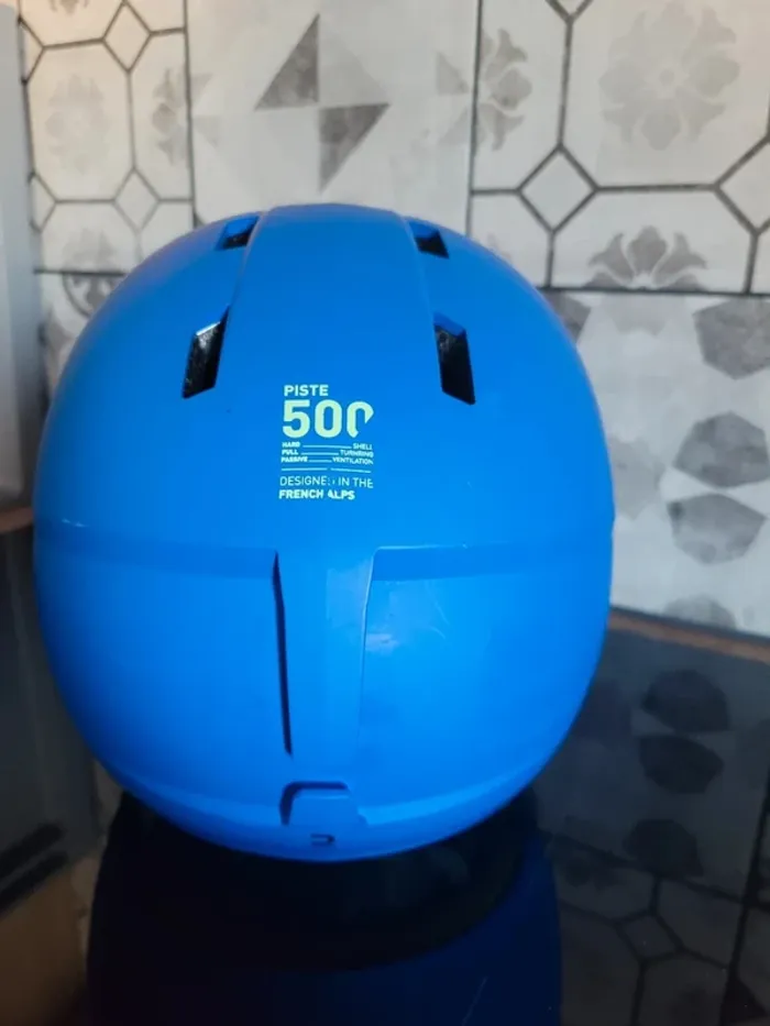 Casque enfant de ski bleu wedze xs avec protection interieur - photo numéro 4
