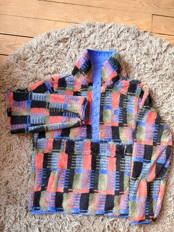 Polaire Billabong Sherpa Motif Géométrique – Vintage Style – S – Neuve