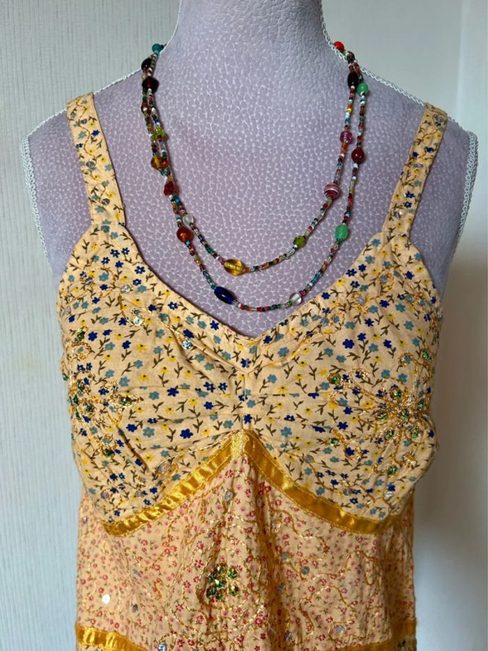 🌞🌿Top boho chic et lumineux brodé made in India Summer fairy soul hippie top🌿🌞 - photo numéro 13