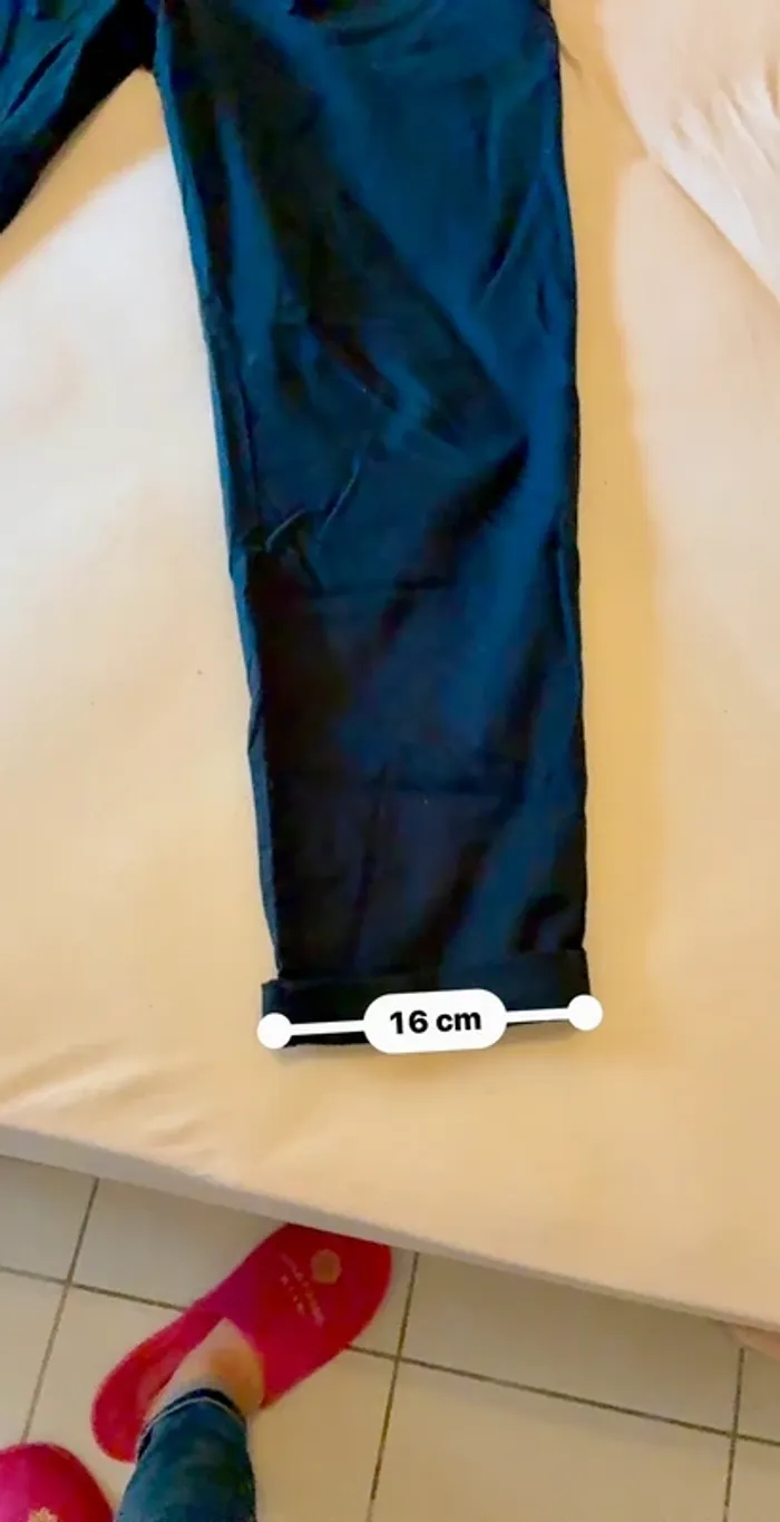 Pantalon habillé décontracté H&M bleu marine - photo numéro 4