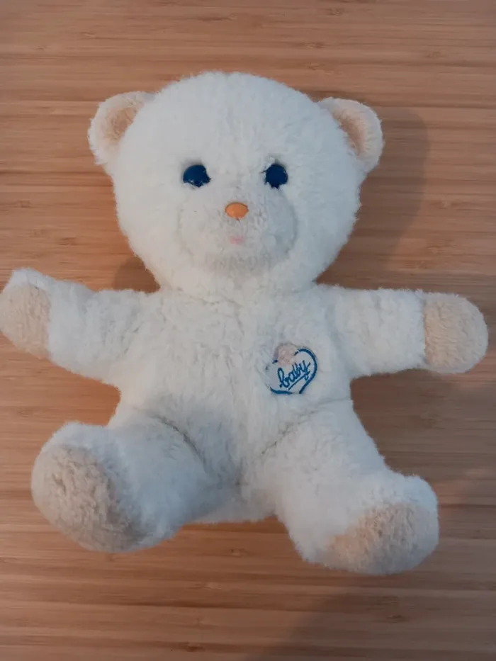 Peluche ours Boulgom baby yeux bleus 25cm - photo numéro 2