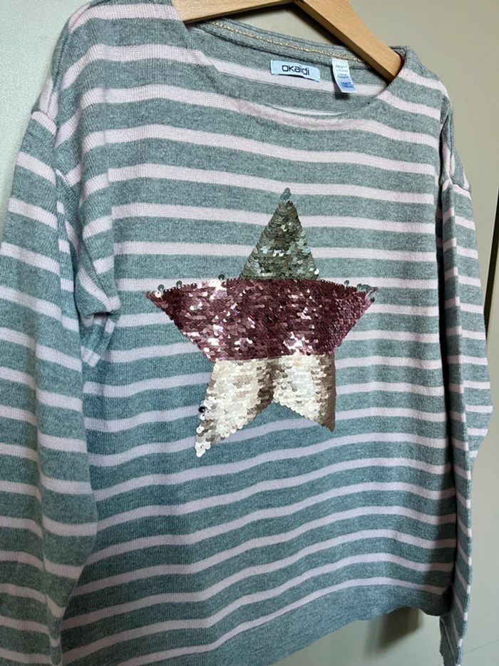 Pull à lignes et sequins - photo numéro 2