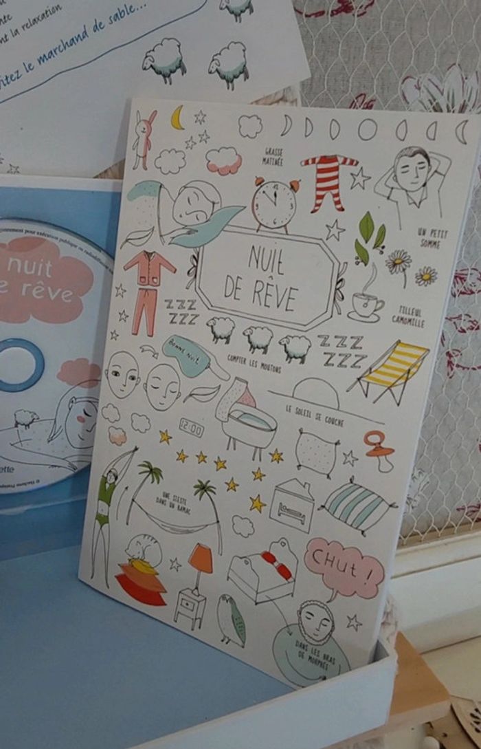 Joli coffret Boite à bonheur Nuit de rêve Livre carnet et CD - photo numéro 6