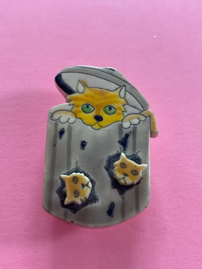 Broche et boucles d’oreilles chats