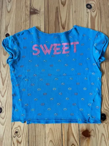 Tee-shirt bleu Cecilia 8 ans