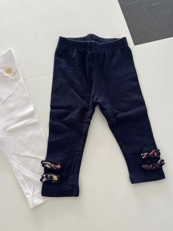 Lot de deux leggings 6 mois - photo numéro 2