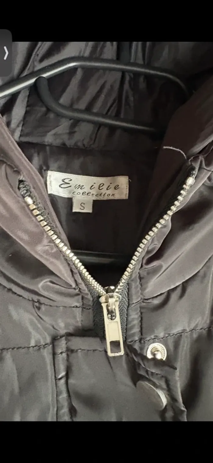 Veste doudoune longue sans manches noir taille S femme - photo numéro 2