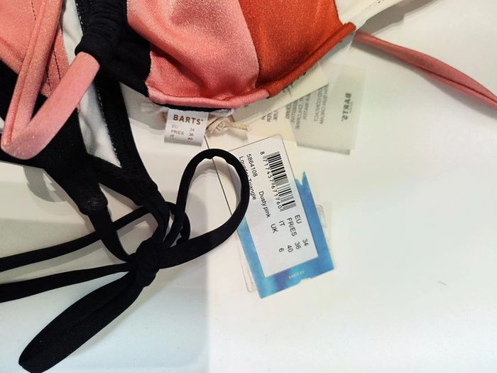 Maillot de bain de bain marron rose, blanc et noir Barts Taille bas 38 Taille haut 36 - photo numéro 4