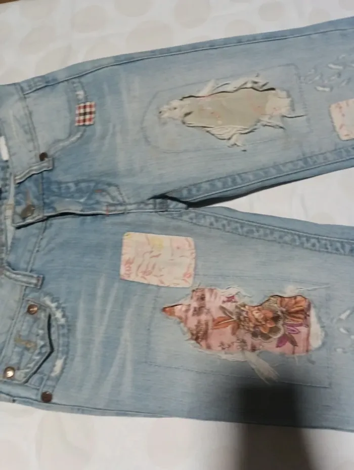 Pantalon jeans femme Vintage Avenue taille 38/40 coupe évasée pattes d' éléphants rétro vintage - photo numéro 6
