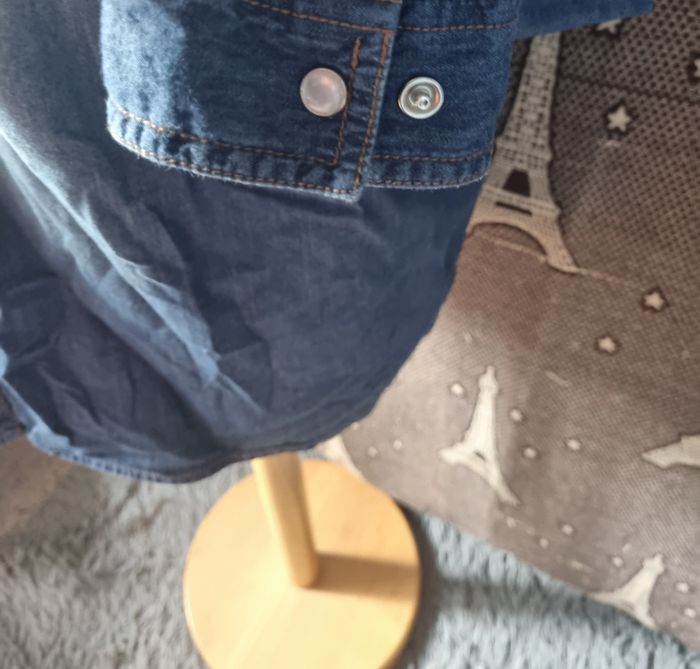 Chemise style jean manches retroussable taille 50 - photo numéro 7